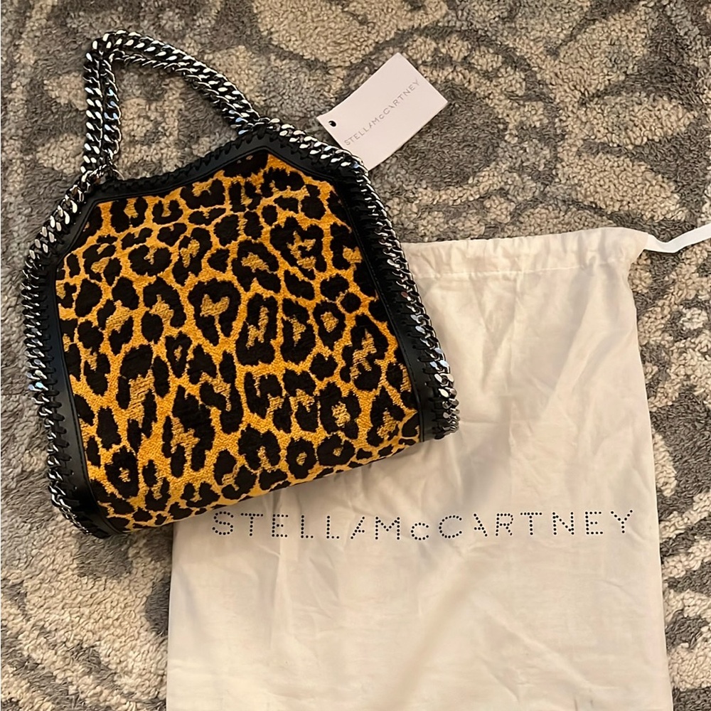 Stella McCartney Falabella mini tote bag, leopard NWT!
